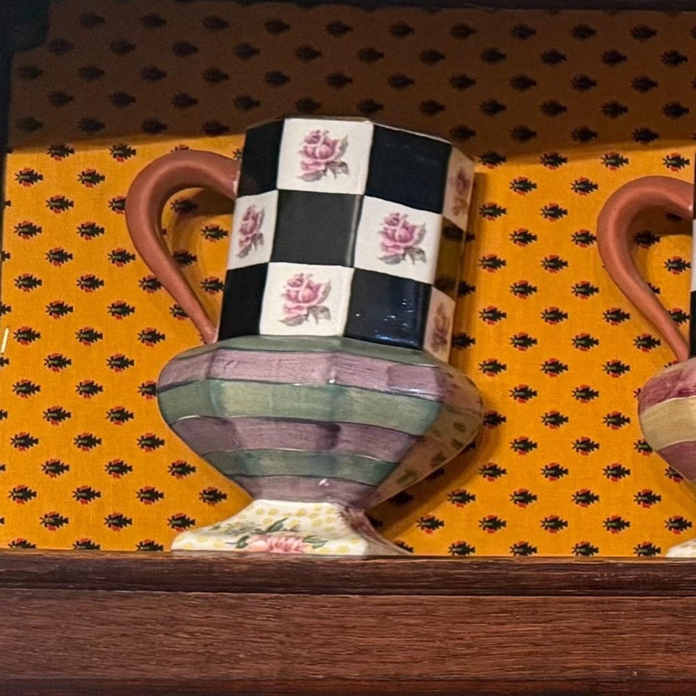 Mackenzie Childs Tourkey Mug set of six